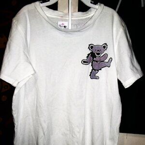 grateful dead dancing bears xs -s women tee - jerry garcia truckin candyman trip